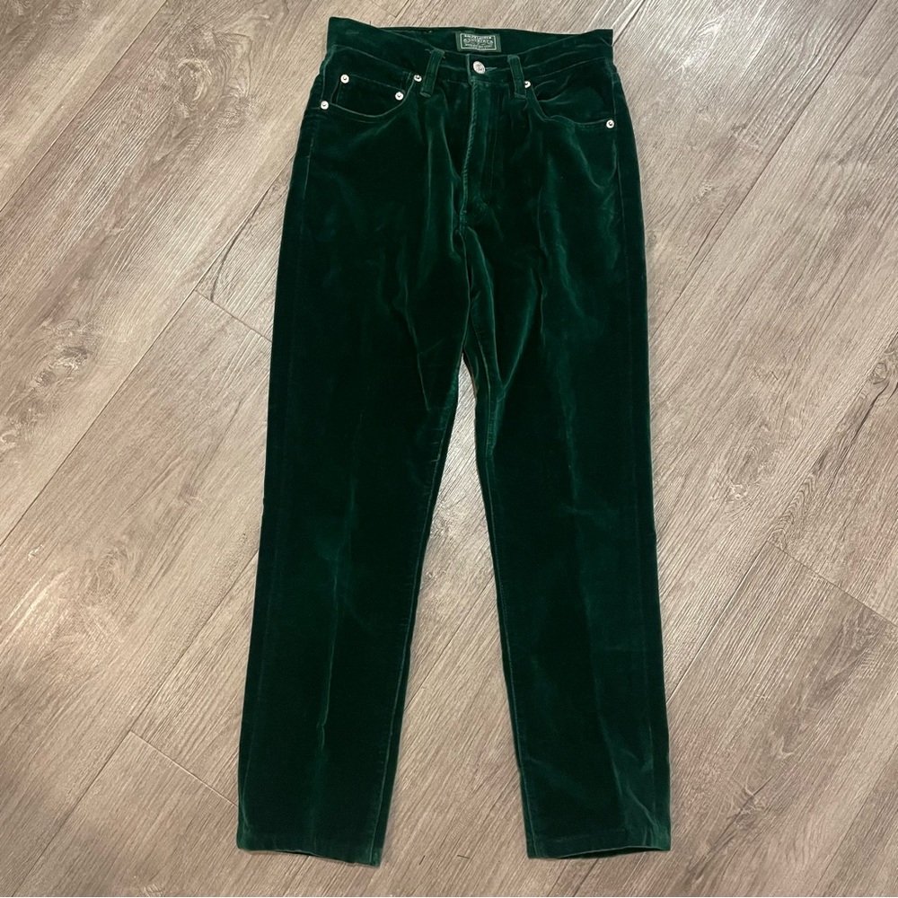 Ralph Lauren Country Jewel Green Velvet Trousers - Picture 2 of 9